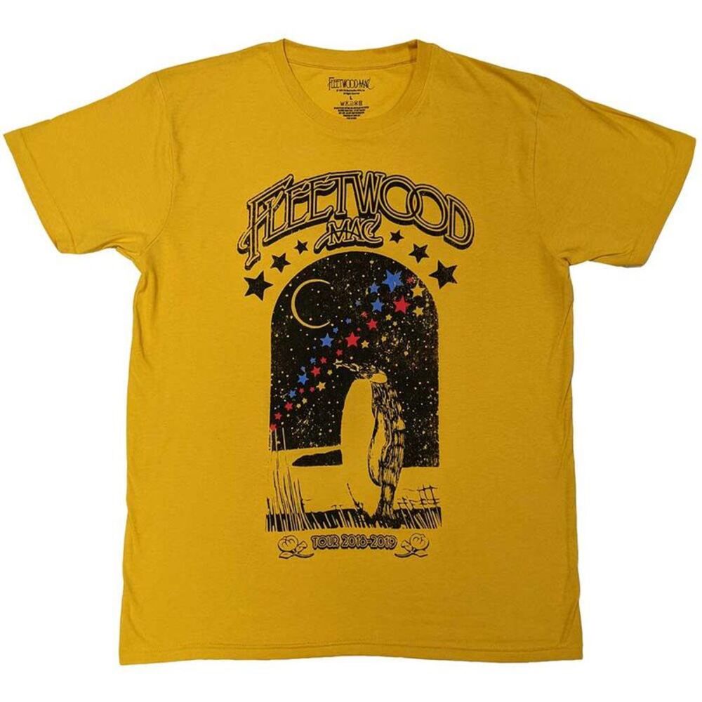 Fleetwood Mac Unisex Adult Tour 2018 - 2019 Penguin T-Shirt / Yellow/Black